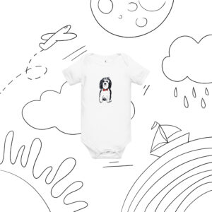Baby short sleeve one piece - "The Pup"