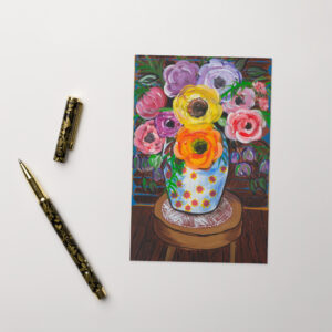 Greeting card featuring artwork by Annalisa - "Sweet Flowers"