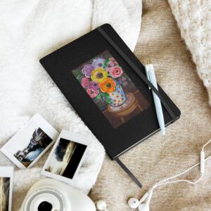 Hardcover bound notebook featuring artwork by Annalisa - "Sweet Flowers"