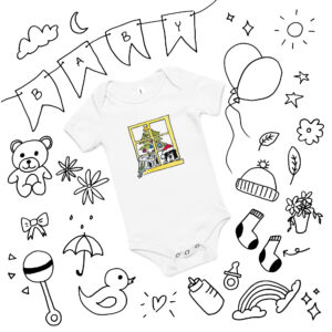Baby short sleeve one piece - Happy Holidays